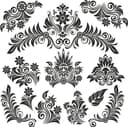 Vintage Floral Ornaments Vector Set for Laser Cutting