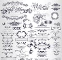 Vintage Flourish Ornaments Vector Set for Laser Cutting