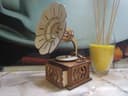 Vintage Gramophone 3D Puzzle Laser Cut Model Vector