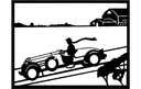 Vintage Retro Car Country Drive Wall Art Template DXF SVG