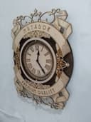 Vintage Ribbon Wall Clock Laser Cut Vector File