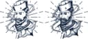 Vintage Sailor Portrait Vector Design for Laser Cutting