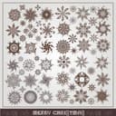 Vintage Snowflake Collection for Laser Cutting Vector Files
