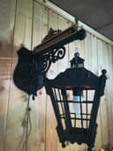 Vintage Wall Lamp with Nameplate Vector File for Laser Cutting
