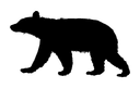 Walking Grizzly Bear Silhouette DXF Vector for Laser Cutting