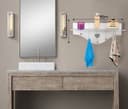 Wall Mounted Bathroom Shelf with Towel Hooks Vector File