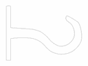 Wall Mounted Decorative Hook Vector File for Laser Cutting DXF