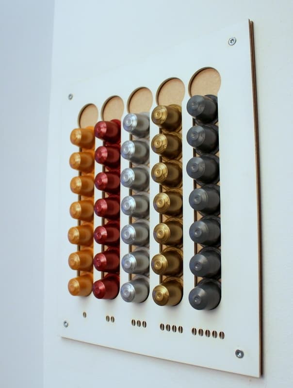 Wall-Mounted Nespresso Coffee Capsule Holder DXF Vector File