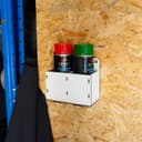 Wall Mounted Spray Can Holder 2-Slot Laser Cut Vector File