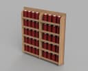 Wall-Mounted Thread Spool Organizer Vector File for Laser Cutting