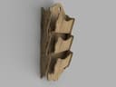 Wall-Mounted Triple Magazine Holder Laser Cut File Vector