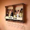 Wall Mounted Wine Rack and Glass Holder Laser Cut Vector File