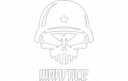 Warface Skull Logo Vector Design for Laser Cutting DXF