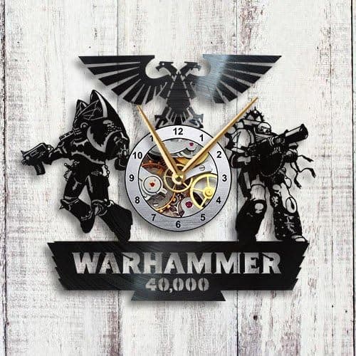 Warhammer 40k Vinyl Record Wall Clock Vector DXF CDR