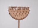 Watermelon Slice Happy Birthday Cake Topper Laser Cut Vector