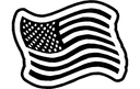 Waving USA American Flag Vector Design DXF File