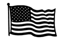 Waving USA Flag Vector Design for Laser Cutting DXF