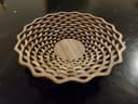 Wavy Lattice Decorative Basket Vector Design (SVG)
