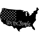 We The People USA Map Flag Vector File for CNC Laser Cutting