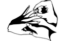 Wedding Ring Exchange Silhouette Vector File for Laser Cutting