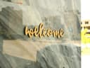 Welcome Cursive Script Wall Sign Laser Cut Vector File
