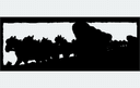 Western Covered Wagon and Horse Team DXF Vector for Laser Cut