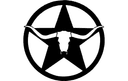 Western Longhorn Bull Skull and Star Vector File for CNC