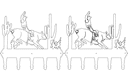 Western Rodeo Cowboy Coat Hanger Vector DXF File
