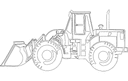 Wheel Loader Construction Vehicle Vector DXF File
