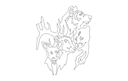 Wild Animals Wildlife Scene Vector File for Laser Cutting DXF