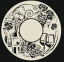 Wine Vineyard Round Wall Art Laser Cut Vector File