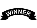 Winner Ribbon Banner Vector File for Laser Cutting (DXF, SVG, CDR)
