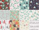 Winter Holiday Seamless Pattern Vector Collection