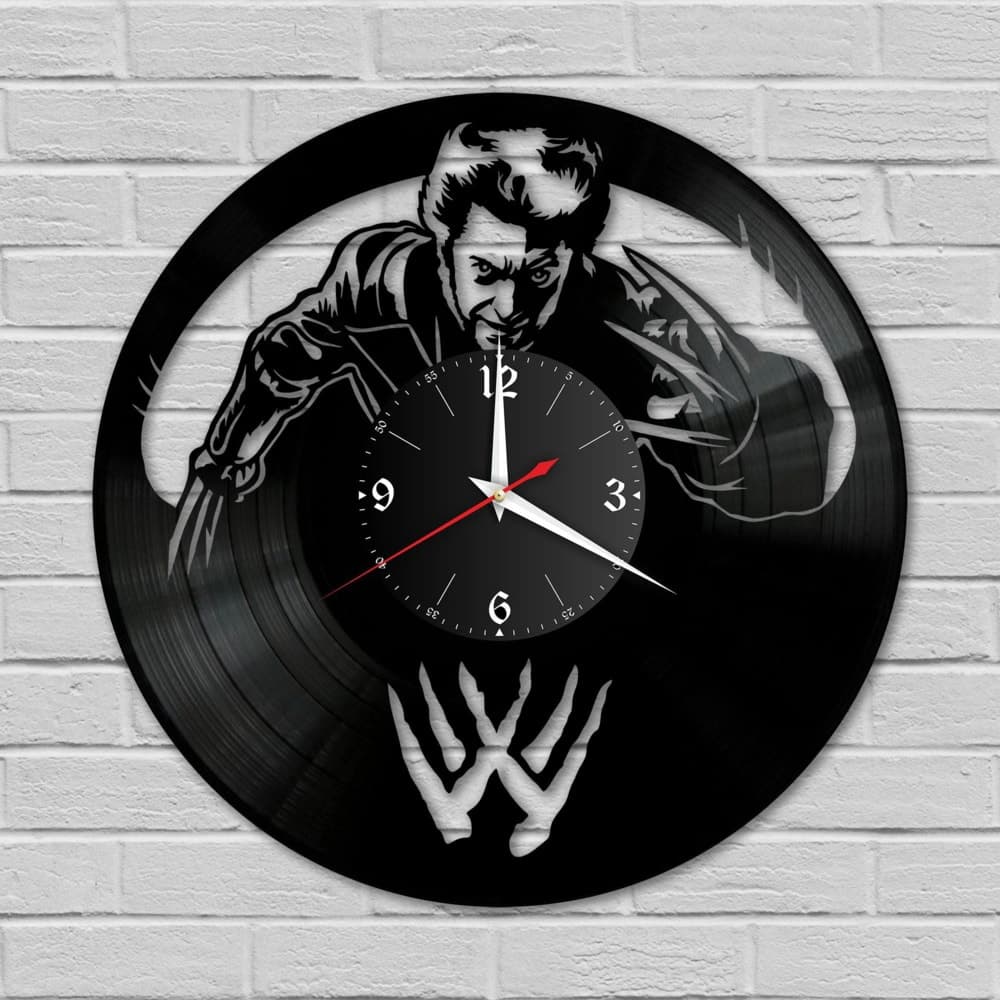 Wolverine Vinyl Record Wall Clock Laser Cut Vector File