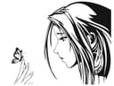 Woman with Butterfly Silhouette Vector for Laser Cutting