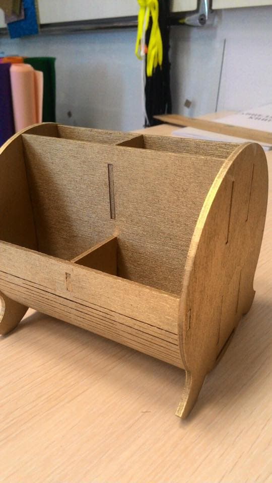 Wooden Desk Organizer Laser Cut Vector Plan