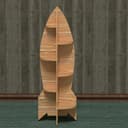 Wooden Rocket Ship Bookshelf DXF CDR Vector File