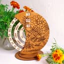 Wooden Rotating Circular Perpetual Calendar Laser Cut CDR File
