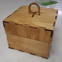 Wooden Storage Box with Carry Handle Laser Cut File SVG