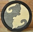 Yin Yang Cat Laser Cut Design Free Vector File