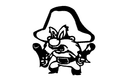 Yosemite Sam Vector Graphic DXF for Laser Cutting