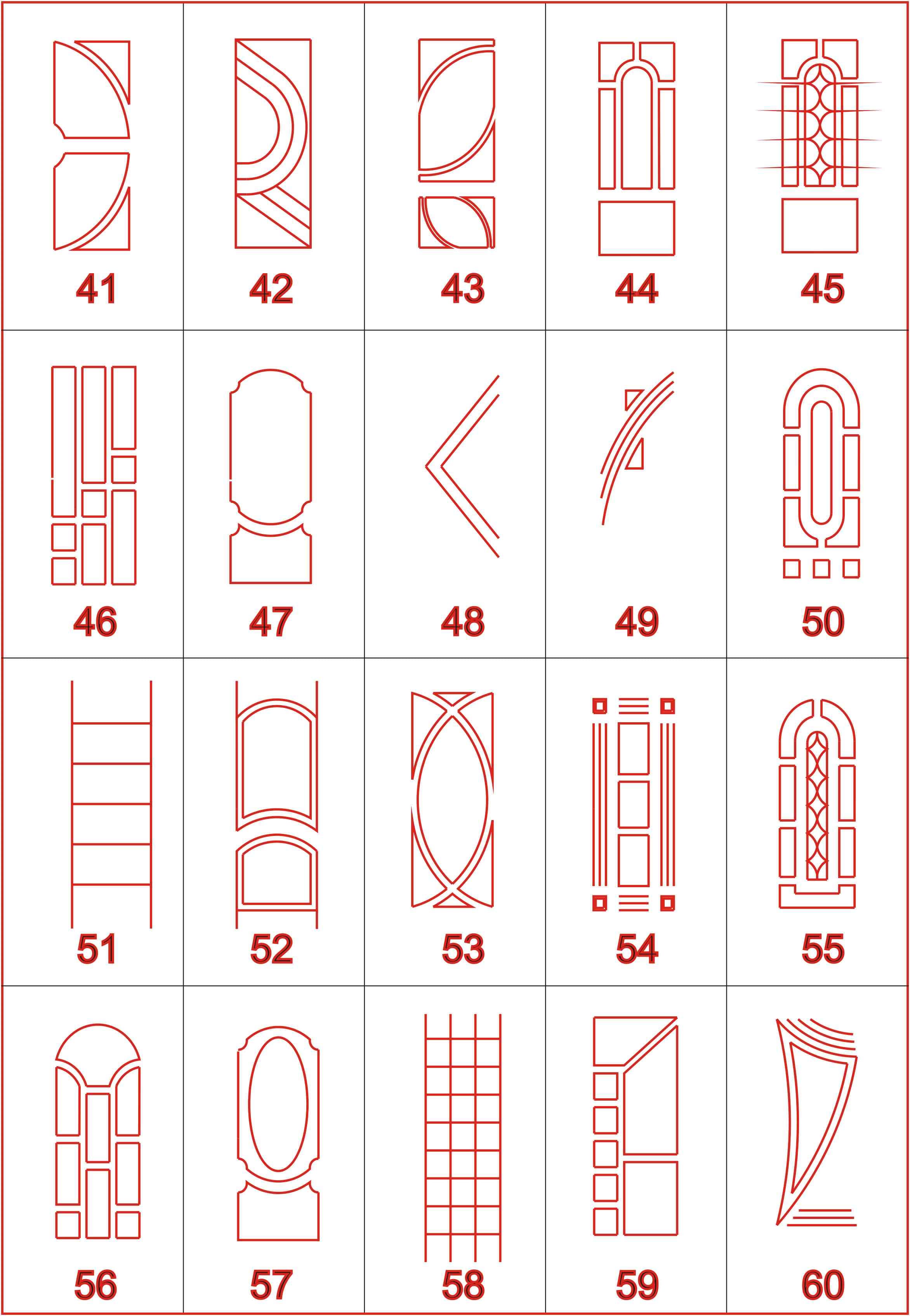 20 Modern Wooden Door CNC Router Vector Patterns