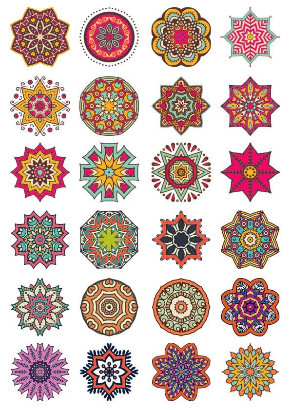 24 Intricate Mandala Ornament Vector Collection for Laser Cutting