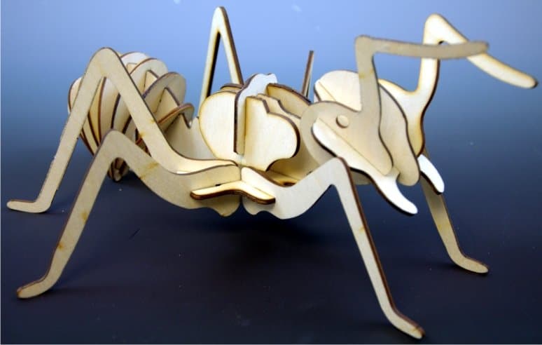 3D Ant Insect Puzzle Laser Cut Vector DXF File