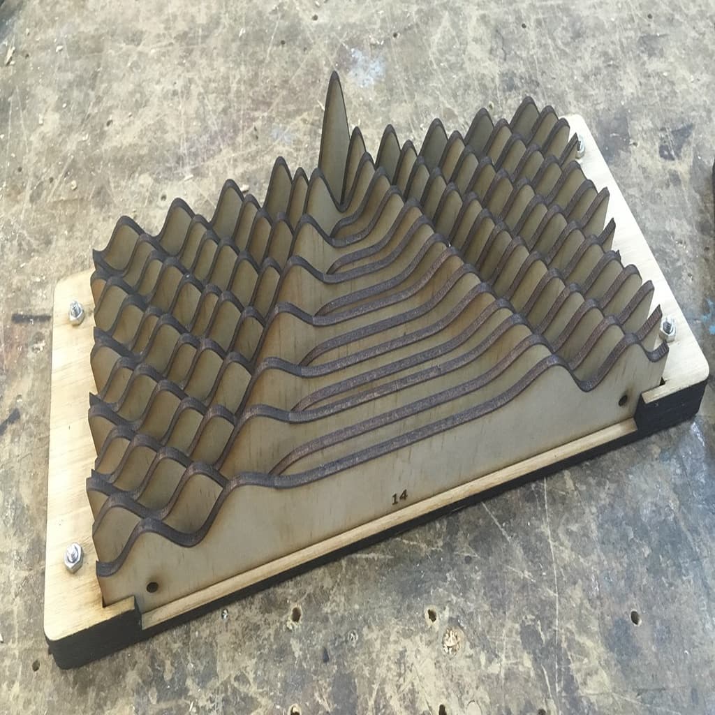 3D Bessel Function Wave Ornament Laser Cut Vector SVG File