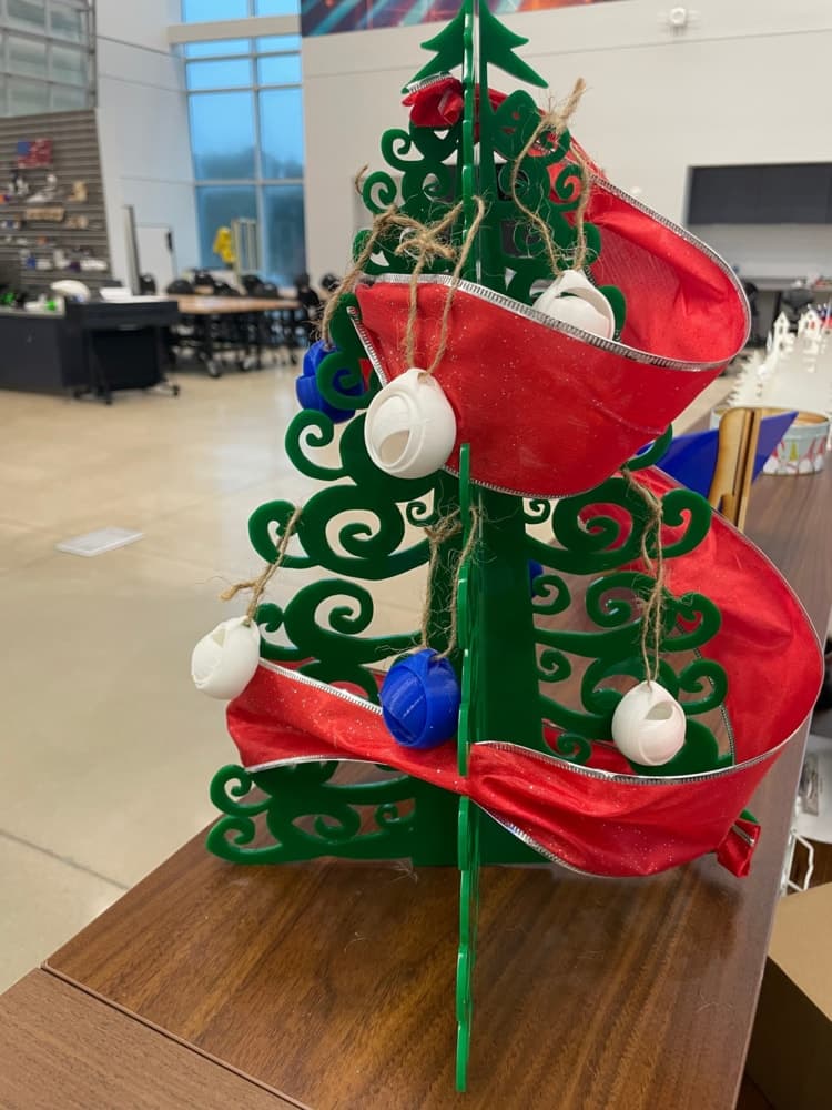 3D Decorative Christmas Tree Laser Cut Vector Design