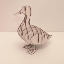 3D Duck Puzzle Laser Cut Vector Plan