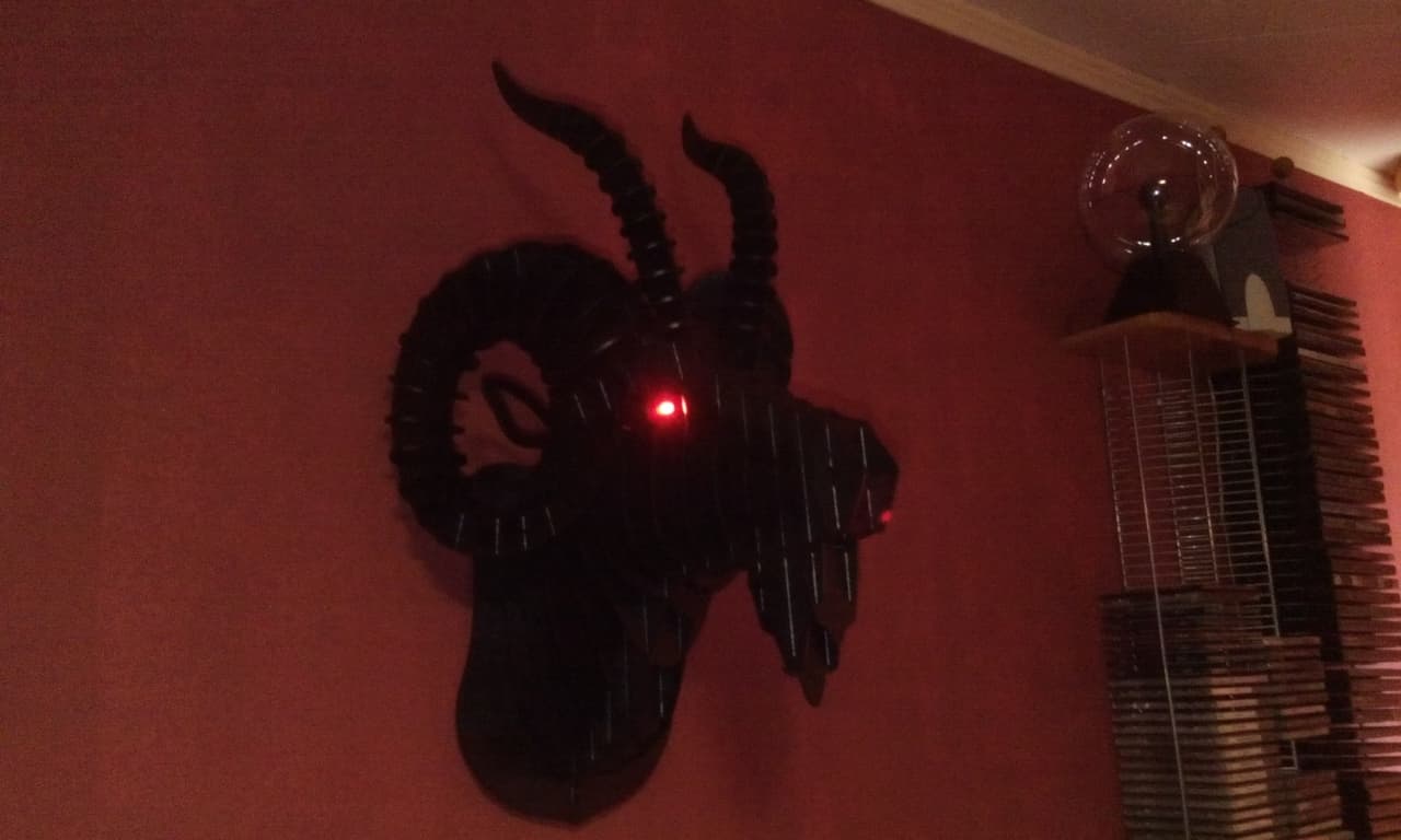 3D Goat Head Wall Mount Laser Cut Vector File
