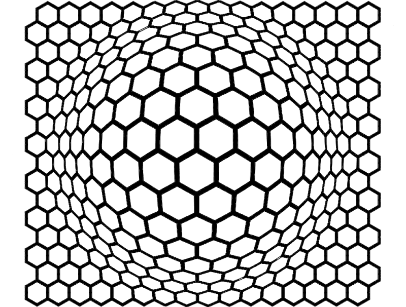 3D Hexagon Illusion Wall Panel Vector Design DXF File