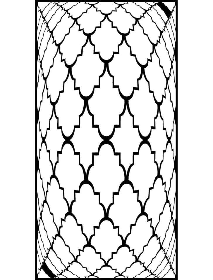 3D Illusion Geometric Room Divider Vector DXF File